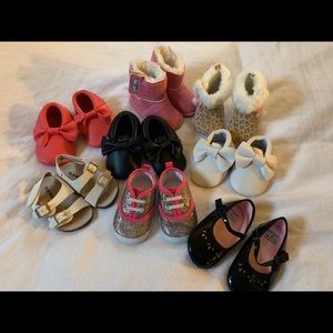 Baby Girl Whole Year of Shoes Lots - 8 pairs EUC